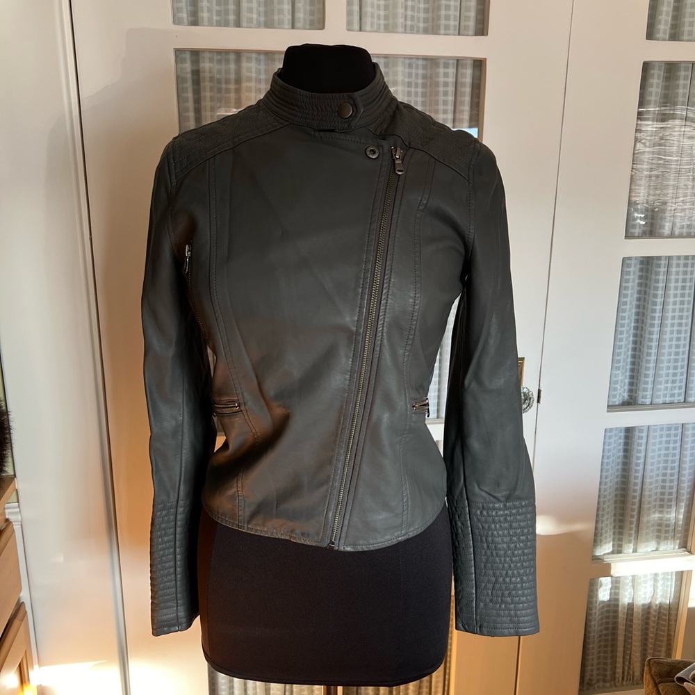 Anthropologie Faux Leather Jacket - Picture 10 of 13